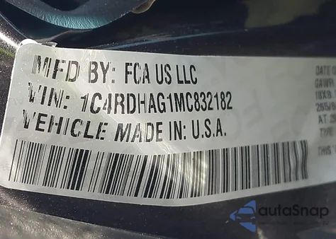 2021 Dodge Durango Sxt from USA, damaged, VIN 1C4RDHAG1MC832182